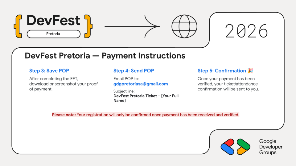 DevFest Pretoria POP Instructions